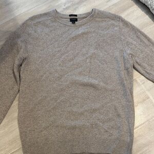 J. Crew Merino Wool Men's Beige Crewneck Sweater